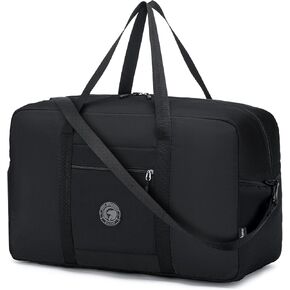 Carry on Bag 22x14x9 Airlines Approved, 48L Canvas Travel Duffel Bags for Men Women Duffle Bag for Airplane Weekender Overnight Gym (Black) in Kuwait
