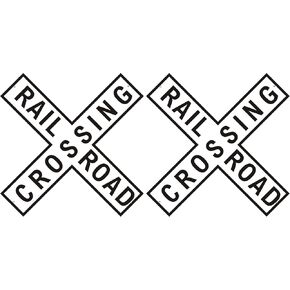 Rogue River Tactical Funny Metal Railroad Crossing XING Tin Sign, 12x12 Inch, Wall Décor in Kuwait