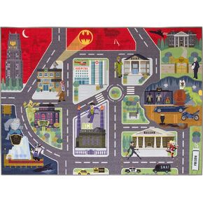 DC Comics Justice League Metropolis City Adventure Road Play Rug 3x5 | Kids Toy Car Play Mat Carpet for Toddler Classroom, Playroom & Baby Nursery in Kuwait