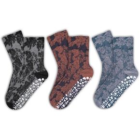 3 أزواج من الجوارب البيلاتيس اللطيفة للنساء، جوارب كلاسيكية بنمط الأزهار غير قابلة للانزلاق لليوجا، باري، حافي القدمين in Kuwait