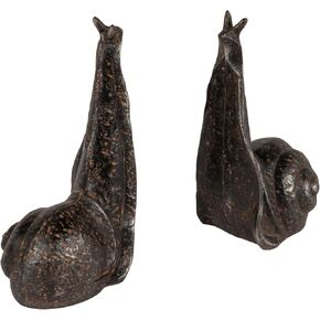 Creative Co-Op Decorative Distressed Cast Metal Snail Bookends, Gold, Set of 2 in Kuwait