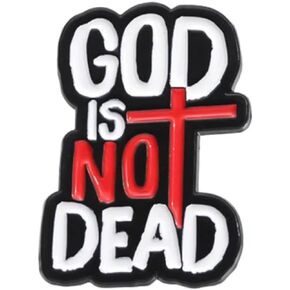 God Is Not Dead Jesus Christ Cross Crucifix Christian Heaven Bible Church Worship Pray Catholic God Savior Lord Christianity 1.2" Enamel Pin Badge in Saudi Arabia