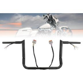 12 بوصة ارتفاع المقود Meathook Ape Hangers لـ Harley 1996-2006 Electra Glide/Street Glide 1-1/4 بوصة Fat FLHX FLHT Bagger Bar، أسود in Kuwait