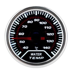 Water Temperature Gauge LED Universal Car Dashboard 52mm Smoke Tint Lens Red Needle White Display High Sensitivity 40 150℃ Range 12V DC ABS Plastic Racing Style Accessory in Kuwait
