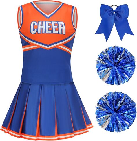 GRAJTCIN Adult Cheerleader Costume for Women Cheerleading Uniform Halloween Costume in Saudi Arabia