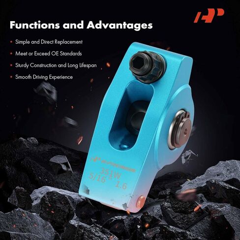 A-Premium 16Pcs Blue Aluminum Engine Roller Rocker Arms with Needle Bearings Compatible with Ford 302 351 1.6 Ratio, 5/16" Studs in Kuwait
