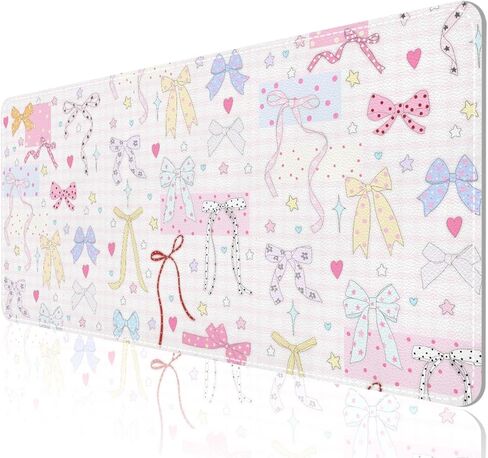 AUPET Leather Desk Pad Blotter Mat, Large Mouse Pad, Non-Slip Waterproof Desk Writing Pad Protector, Desk Decor for Office，Home，Gaming (Dreamy Rainbow Star Pattern, 35.4X15.7 inch) in Saudi Arabia