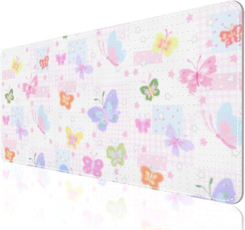 AUPET Leather Desk Pad Blotter Mat, Large Mouse Pad, Non-Slip Waterproof Desk Writing Pad Protector, Desk Decor for Office，Home，Gaming (Dreamy Rainbow Star Pattern, 35.4X15.7 inch) in Saudi Arabia