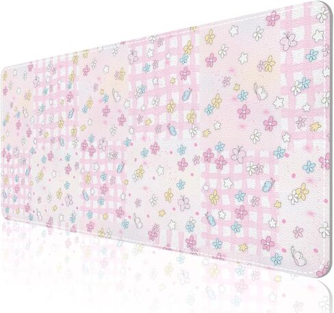 AUPET Leather Desk Pad Blotter Mat, Large Mouse Pad, Non-Slip Waterproof Desk Writing Pad Protector, Desk Decor for Office，Home，Gaming (Dreamy Rainbow Star Pattern, 35.4X15.7 inch) in Saudi Arabia