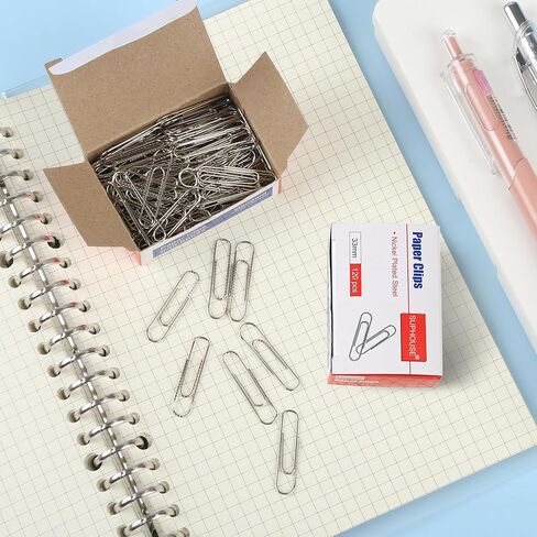 Paper Clips Medium Size Paperclips #1 Nonskid, 1-2/7 Inch Paper Clips for Office & School, Personal Use, 720 Count (6 Boxes of 120), Silver in Kuwait