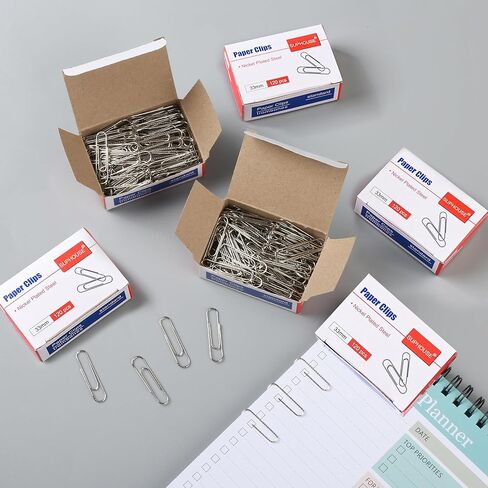Paper Clips Medium Size Paperclips #1 Nonskid, 1-2/7 Inch Paper Clips for Office & School, Personal Use, 720 Count (6 Boxes of 120), Silver in Kuwait