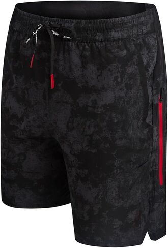 Spyder Men's Gym Shorts - Nylon Stretch 7'' Knit Active Workout Shorts with Zipper Pockets for Running, Hiking (Sizes: S-XL) in Kuwait