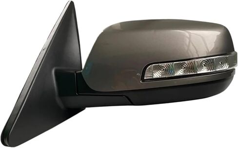 غطاء غطاء مرآة جانبية مع ضوء إشارة الانعطاف LED، غطاء خارجي أسود متوافق مع، غطاء مرآة بديل in Kuwait