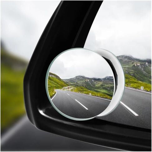 2Pcs Frameless Auxiliary Rearview Mirror Auto Motorcycle Universal Wide Angle Adjustable Small Mirrors Blind Spot Mirrors in Saudi Arabia