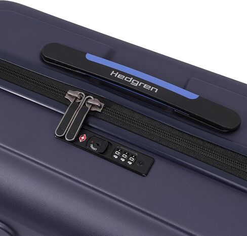 Hedgren GRIP CARRY ON Spinner – Durable Polycarbonate with TSA Lock, Double-Coil Zippers, Silent 4-Wheel Spinners & Multiple Handles - 21.6" (Peacoat Blue) in Saudi Arabia