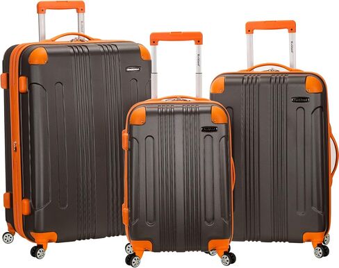 Rockland London Hardside Spinner Wheel Luggage, Charcoal, Checked-Large 28-Inch in Saudi Arabia