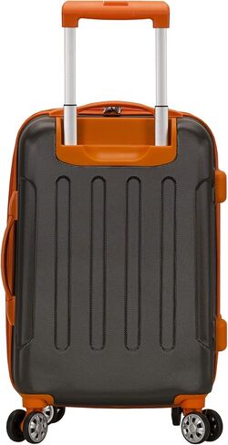 Rockland London Hardside Spinner Wheel Luggage, Charcoal, Checked-Large 28-Inch in Saudi Arabia