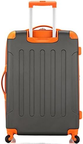 Rockland London Hardside Spinner Wheel Luggage, Charcoal, Checked-Large 28-Inch in Saudi Arabia