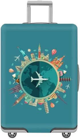 Suitcase Protector, Thick Stretchable Luggage Cover for 29-32 Inch Carry On, Travel Accessories, Green in Saudi Arabia