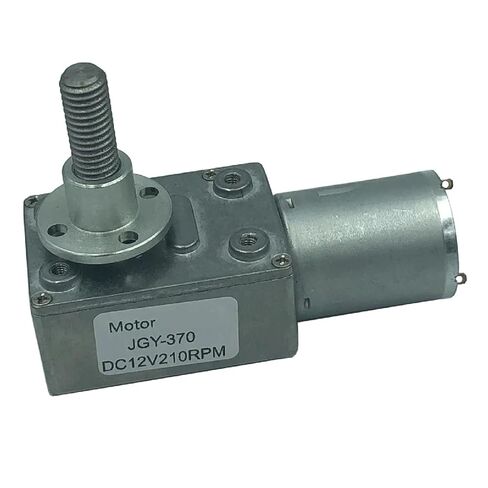 JGY-370 DC Worm Gear Motor, 12V 210RPM, M8x33mm Threaded Shaft, Permanent Magnet, Totally Enclosed, CE and ROHS Certified (40rpm 12V) in Saudi Arabia