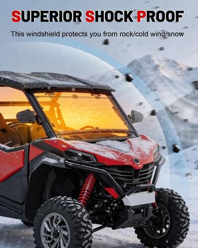 الزجاج الأمامي StarknightMT Zforce متوافق مع 2023-2026 CF Moto ZForce 950 Sport & 4/950 Trail/ 800 Trail G2 شديد التحمل مقاوم للخدش (لا يناسب موديلات HO EX) in Kuwait