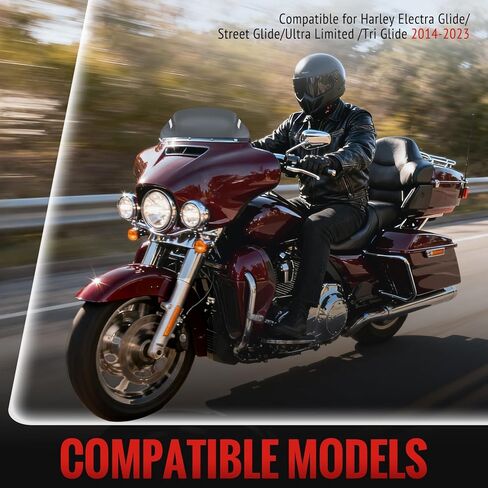 الزجاج الأمامي للدراجة النارية من Smoke مقاس 9 بوصات متوافق مع 2014-2023 Harley Davidson Touring Street Glide Electra Glide Tri Glide FLHX FLHXU FLHTC FLTR FLTR FLHTK FLHXSE in Kuwait