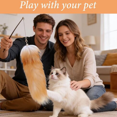 4 PCS Faux Fur Tail Keychain Set with Therian Tails - Huge 17 Inch Realistic Fox Tail Keychain Faux Fur Accessories for Cosplay, Handbags, Gifts in Saudi Arabia