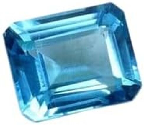 Natural Blue Aquamarine Gemstone 8-9 CT – Emerald Cut, Certified Loose Stone for Jewelry Making in Saudi Arabia