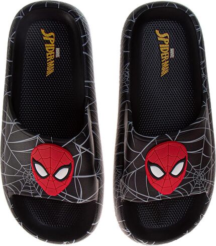 Josmo Marvel Spiderman Slides For Men Spidey Open Toe Boys Slipper Slip-On Slippers for Adults Size 7-12 US Mens in Saudi Arabia
