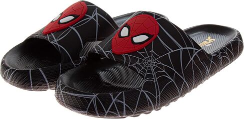 Josmo Marvel Spiderman Slides For Men Spidey Open Toe Boys Slipper Slip-On Slippers for Adults Size 7-12 US Mens in Saudi Arabia