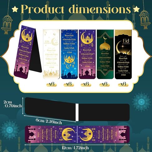30 Pcs Islamic Magnetic Bookmarks Ramadan Eid Gifts Bulk Prayer Journal Muslim Islamic Arabic Party Favors for Quran Books Planners in Saudi Arabia