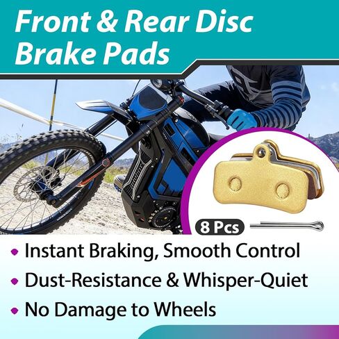 8 قطع من وسادات الفرامل المتوافقة مع Segway X160/X260، وSurron Light Bee X/S، وTalaria Sting MX3/MX4، وسادات ملبدة للدراجات النارية على الطرق الوعرة لتعزيز قوة التوقف in Saudi Arabia