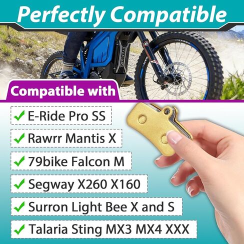 8 قطع من وسادات الفرامل المتوافقة مع Segway X160/X260، وSurron Light Bee X/S، وTalaria Sting MX3/MX4، وسادات ملبدة للدراجات النارية على الطرق الوعرة لتعزيز قوة التوقف in Saudi Arabia