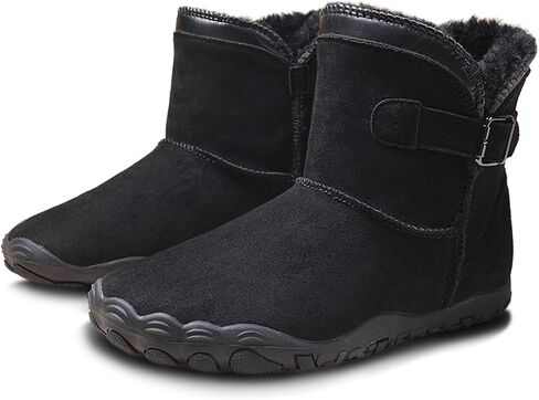 أحذية Peak Footwear Snug Boot للشتاء حافي القدمين - مقاومة للماء، ومضادة للانزلاق، أحذية ثلج دافئة مبطنة بالفرو مع صندوق إصبع واسع ونعل بدون قطرة (للجنسين) in Kuwait