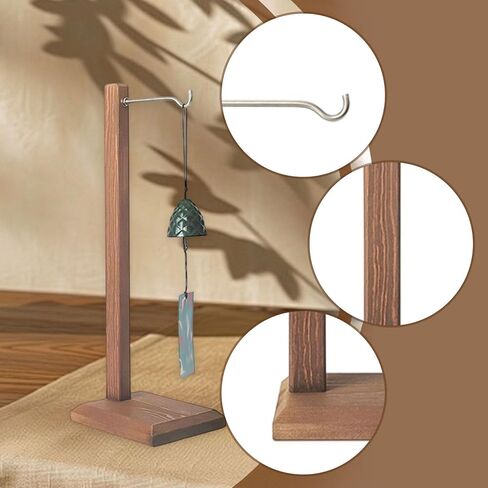 حامل مجوهرات على شكل رنين الرياح مع قاعدة مسطحة مزخرفة وحامل عرض على شكل Windchime لسطح المنضدة المنزلية، بني in Kuwait