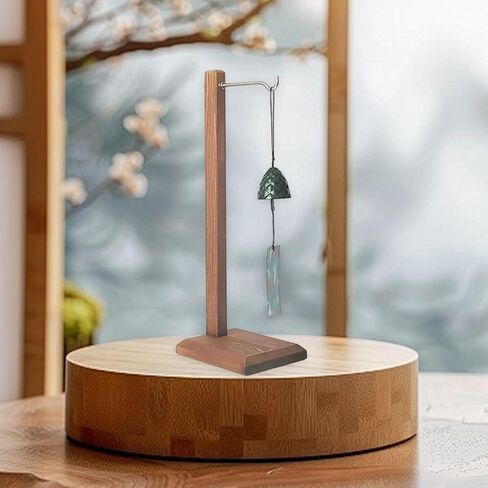 حامل مجوهرات على شكل رنين الرياح مع قاعدة مسطحة مزخرفة وحامل عرض على شكل Windchime لسطح المنضدة المنزلية، بني in Kuwait