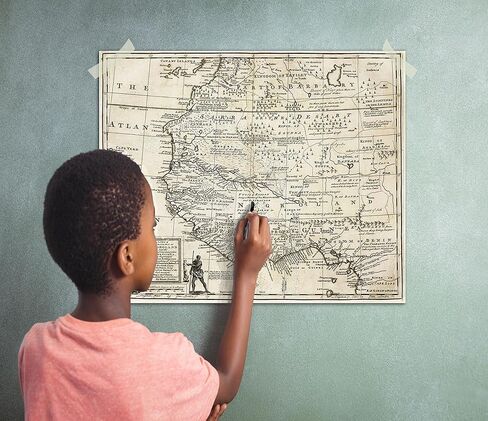 Negroland Map - Adjacent Countries Guinea Ghana - Historic Document for all Future Generations - 1747 West African American History - Slave Coast Trade Regions - Wall Art Map Poster Repro Unframed (16"x20") in Saudi Arabia