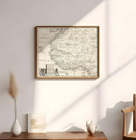 Negroland Map - Adjacent Countries Guinea Ghana - Historic Document for all Future Generations - 1747 West African American History - Slave Coast Trade Regions - Wall Art Map Poster Repro Unframed (16"x20") in Saudi Arabia