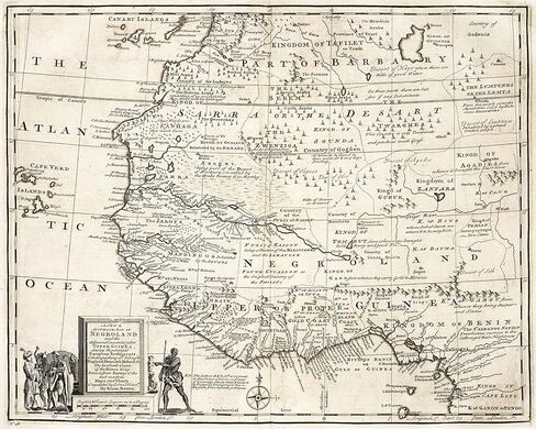 Negroland Map - Adjacent Countries Guinea Ghana - Historic Document for all Future Generations - 1747 West African American History - Slave Coast Trade Regions - Wall Art Map Poster Repro Unframed (16"x20") in Saudi Arabia