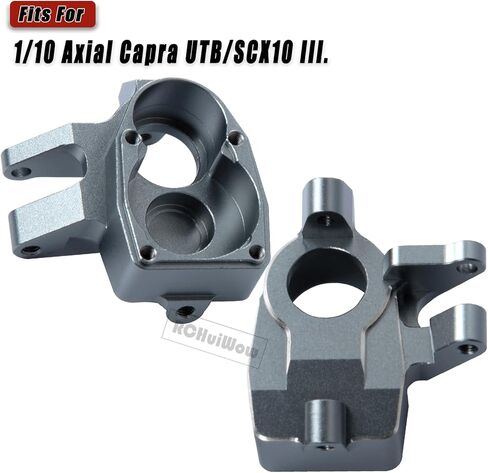 RC Inner Portal Covers Steering Knuckles for Capra UTB/SCX10 III,Alloy Aluminum Steering Knuckles Hops Up,2PCS,Grey in Saudi Arabia