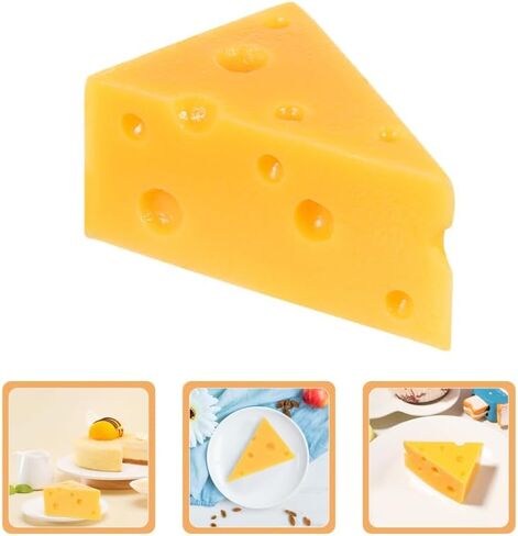 IMIKEYA Simulated Cheese Model Ornament Realistic Mini Cheese Prop for Home Decor Wedding Party Display Photo Props Lightweight Food Model with Vivid Color in Saudi Arabia
