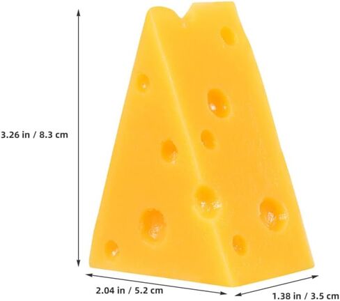 IMIKEYA Simulated Cheese Model Ornament Realistic Mini Cheese Prop for Home Decor Wedding Party Display Photo Props Lightweight Food Model with Vivid Color in Saudi Arabia