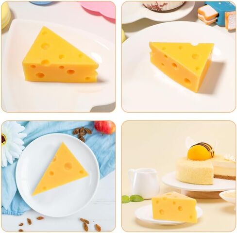 IMIKEYA Simulated Cheese Model Ornament Realistic Mini Cheese Prop for Home Decor Wedding Party Display Photo Props Lightweight Food Model with Vivid Color in Saudi Arabia