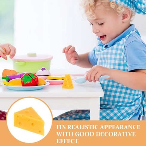IMIKEYA Simulated Cheese Model Ornament Realistic Mini Cheese Prop for Home Decor Wedding Party Display Photo Props Lightweight Food Model with Vivid Color in Saudi Arabia