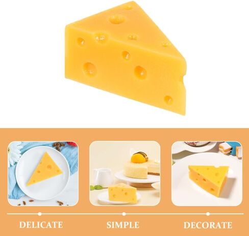 IMIKEYA Simulated Cheese Model Ornament Realistic Mini Cheese Prop for Home Decor Wedding Party Display Photo Props Lightweight Food Model with Vivid Color in Saudi Arabia