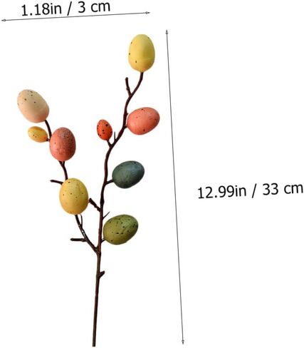 Garneck 5 Pcs Artificial Easter Egg Tree Branches with Colorful Egg Picks and Floral Sprays - for Spring Decor - Home Party and Easter Celebrations in Saudi Arabia