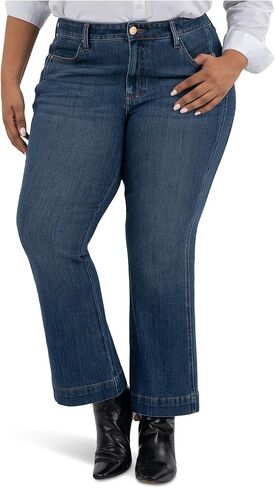 KUT from the Kloth Plus Size Natalie High-Rise Bootcut Side Inset-Wide Hem in Saudi Arabia