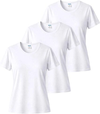 3 Pack Workout Shirts for Women Crewneck Quick Dry Athletic Workout Tee Tops in Saudi Arabia