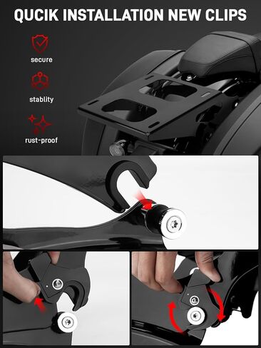 حزمة جولة جبل سميكة جولة حزمة قوس رف الأمتعة قابل للفصل مناسب لـ Harley Davidson Touring Street Glide Road King Road Glide Electra Glide 2014-2024 in Kuwait