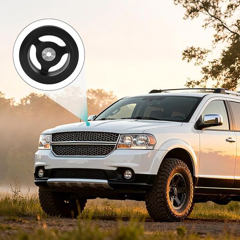 594-428 بكرة العمود المرفقي المتوازن التوافقي (3.5L V6) متوافقة مع كرايسلر 300 2005-2010، لدودج تشالنجر 2009-2010، شاحن 2006-2010، ماغنوم 2005-2008، يستبدل 4792811AA 4792811AB in Kuwait